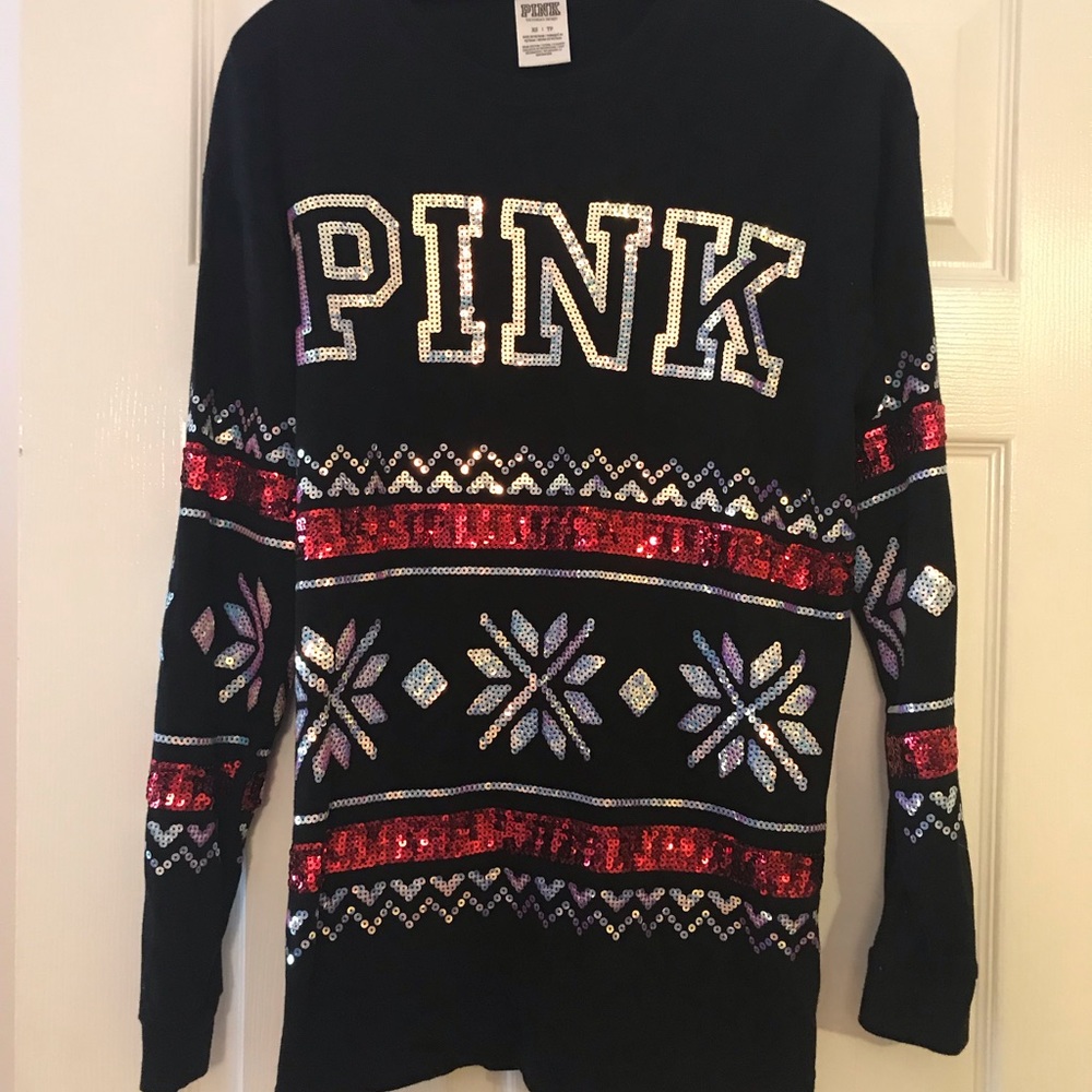 Pink long sleeve holiday Tee
